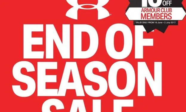 ช้อปไป ฟิตไป กับส่วนลดสุดคุ้มแห่งปี Under Armour End of Season Sale