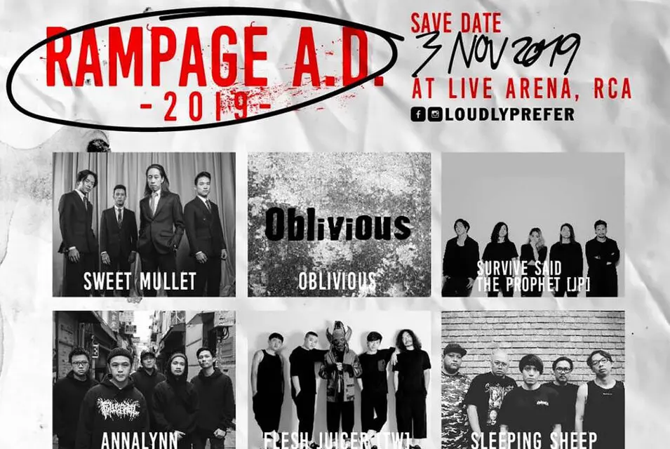 RAMPAGE A.D.2019 ปรากฏการณ์ดนตรีร็อคจัดหนักครั้งแรกในไทย!! คว้า SURVIVE SAID THE PROPHET ขึ้นเวทีระเบิดความมันส์