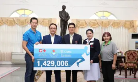 ซิกน่าประกันภัย มอบเงินที่ได้จากงานวิ่ง “Cigna Run Therapy 2019” และกิจกรรมภายในของพนักงานรวมกว่า 1.6 ล้านบาท ให้กับโรงพยาบาลจุฬาฯ สภากาชาดไทย