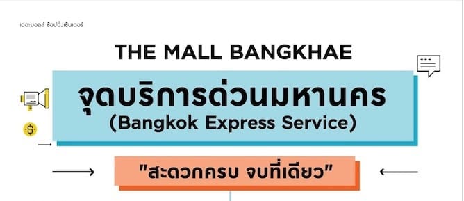 เดอะมอลล์ ช้อปปิ้งเซ็นเตอร์ เปิด “จุดบริการด่วนมหานคร” (Bangkok Express Service) เพิ่มความสะดวกสบายแก่ลูกค้าย่านบางแคและพื้นที่ใกล้เคียง